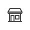 Store, market line icon