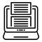 Store online ebook icon, outline style