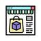 store selling online internet color icon vector illustration