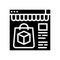 store selling online internet glyph icon vector illustration