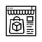 store selling online internet line icon vector illustration