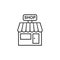 Store vector icon. Shop build illustration