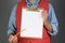 Store Worker Pointing to Clip Board