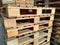 Stored Wooden pallets