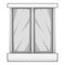 Storefront icon, gray monochrome style