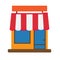 Storefront icon on white background.