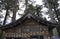 Storehouse facade with famous Monkeys carving from Toshogu Shrine Temple in Nikko National Park of Japan