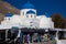 The Stores next to the Church of Holy Cross in the central square of Perissa on Santorini Island