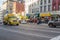 Stores and Shops Along a Busy Street in Chinatown, Manhattan, New York City.. Chinese Style and Culture in the Neighborhood.