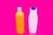 For storing and dispensing. Multicolor packaging bottles. HDPE. Plastic lotion bottles