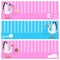 Stork with Baby Boy & Girl Banners Set