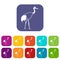 Stork icons set