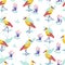 Stork Nest Nature Habitat Vector Graphic Seamless Pattern