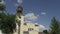 A stork nest on top of an orthodox church