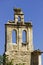 Stork nests in the old bell Torrelaguna