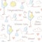 Stork seamless pattern