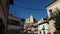 Storks nest at the top of San Juan Bautista Church Mombeltran