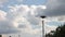 Storks are Sitting in a Nest on a Pillar