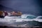 Storm with big waves in Tenerife, Spain