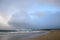 Storm cloud above beach