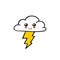 Storm cloud doodle icon