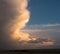 Storm Cloud Gaining Strength Rural Landscape Wyoming Nebraska
