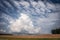 Storm cloud on the horizon. nature environment severe weather huge cloud in the sky stormy cloud. Bayern Germany