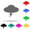 storm cloud multi color style icon. Simple thin line, outline vector of web icons for ui and ux, website or mobile application