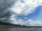 Storm cloud rolling over Te Puru Beach, Thames Coast, New Zealand
