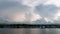 Storm clouds developing over waterfront, Honiara, Guadalcanal, Solomon Islands