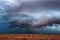 Storm clouds and dramatic, ominous sky.