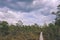 storm clouds forming over the countryside - vintage retro look