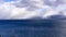 Storm clouds gathering above south Lake Tahoe on a crisp winter day, California