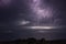 Storm clouds and hard weather over Adriatic Sea in Croatia Europe.