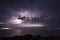 Storm clouds and hard weather over Adriatic Sea in Croatia Europe.