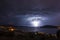 Storm clouds and hard weather over Adriatic Sea in Croatia Europe