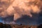 Storm Clouds Illuminated by Sunset