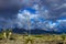 Storm clouds over the Chiricahua Mountains in Arizona