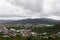 Storm clouds over city in phuket thailand.