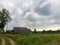 Storm clouds over a deserted village