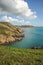 Storm clouds over the Guernsey coast. Channel Isla