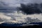 Storm clouds over the mountains