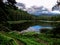 Storm Clouds over a Remote Mountain Lake