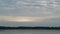 Storm clouds over river Danube in Bratislava, Slovakia