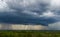 Storm clouds with the rain. Nature Environment Dark huge cloud sky black stormy cloud