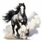 Storm Clydesdale: Hyper-detailed Digital Drawing Of A Majestic Horse
