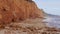 Storm damage on the coastline of Devon UK March 2020