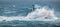Storm Desmond strikes Cornwall, Longships Lighthouse, Land`s End