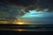 Storm forming above open sea