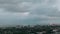 Storm front at day time at Florida. Formation of a storm front. Drone wide footage.